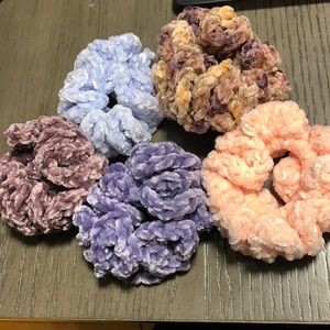 Handmade velvet scrunchies